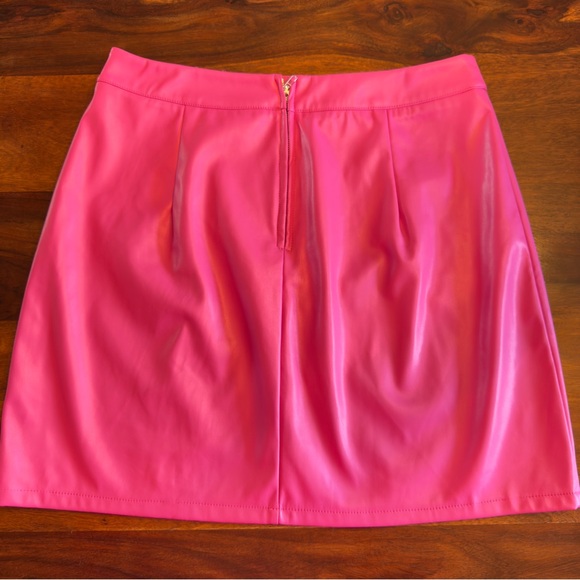 Entro boutique hot pink pleather mini skirt size L - Picture 4 of 8